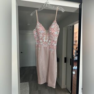 JVN by Jovani pink cocktail pageant cocktail dress size 4